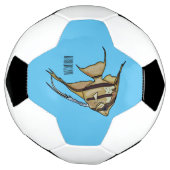 Angelfish cartoon illustratie voetbal (Gedraaid)
