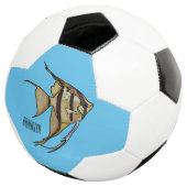 Angelfish cartoon illustratie voetbal (Drie kwart)