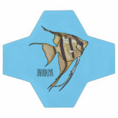 Angelfish cartoon illustratie voetbal (Enkel)