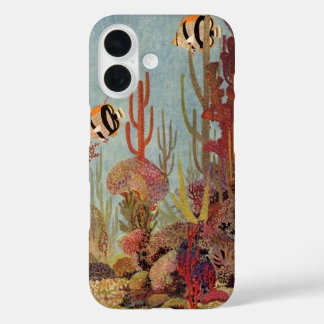 Angelfish in koraal,  tropische vissen in de oceaa iPhone 16 hoesje
