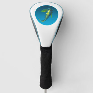 Angelfish - Ontwerp op gradiënt blauwe achtergrond Golfheadcover