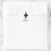 Angelfish Ronde Sticker (Tas)