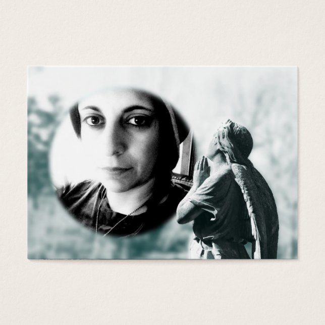 angelgedenkteken visitekaartjes (Voorkant)