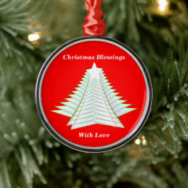 Angelic Abstract Tree Metalen Ornament