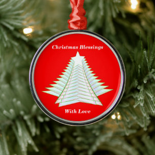 Angelic Abstract Tree Metalen Ornament