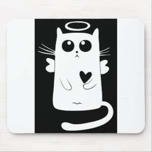 Angelic Cat Feline Halo Heart Kitten Love 1 Muismat