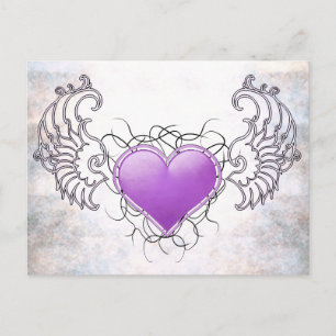 Angelic Crystal paars Briefkaart