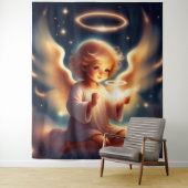 Angelic Glow Tapestry Wandkleed (In situ)