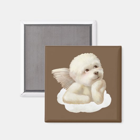 Angelic Hond en Kat op Cloud Magneet (Voorkant / Achterkant)