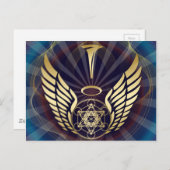 Angelic- Merkaba-Metatron cube Briefkaart (Voorkant / Achterkant)