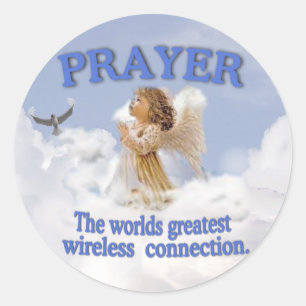Angelic Prayer Wereldwijd de grootste draadloze ve Ronde Sticker