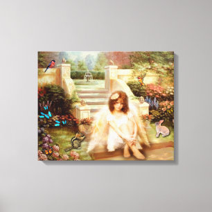 Angelic Serenity Prayer Canvas Drukt af Afdruk