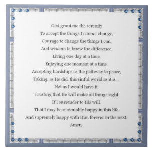 Angelic Serenity Prayer Inspirerend Collectie Tegeltje