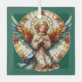 Angelic Stained Glass Reversible Glas Ornament