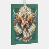 Angelic Stained Glass Reversible Glas Ornament (Voorkant Rechts)
