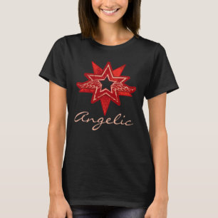 Angelic star red wings t-shirt