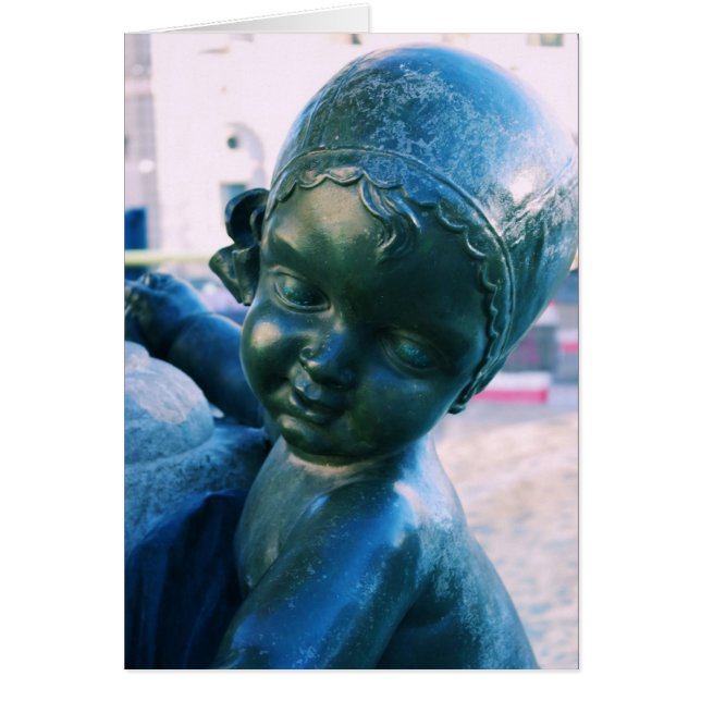 Angelic Statue Barcelona, Spanje Blank Kaart (Voorkant)