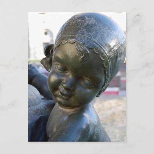 Angelic Statue in Barcelona, Briefkaart Spanje (Voorkant)