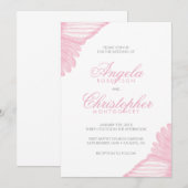 Angelic Wing Feathers Pink en Grey Kaart (Voorkant / Achterkant)