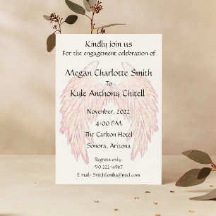 Angelic Wings Invitation Kaart
