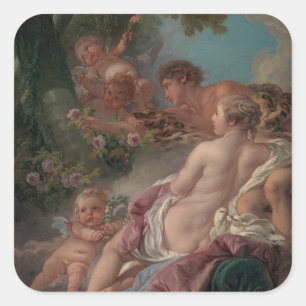 Angelica en Medoro Vierkante Sticker