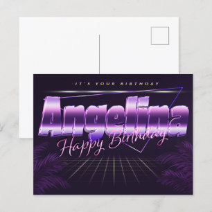 Angelina Prénom Anniversaire de la carte postale