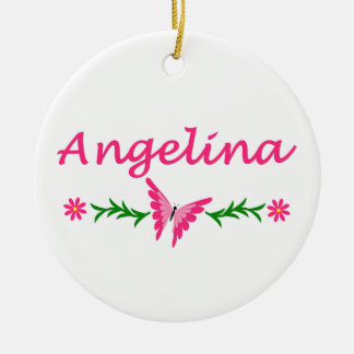 Angelina (roze vlinder) keramisch ornament