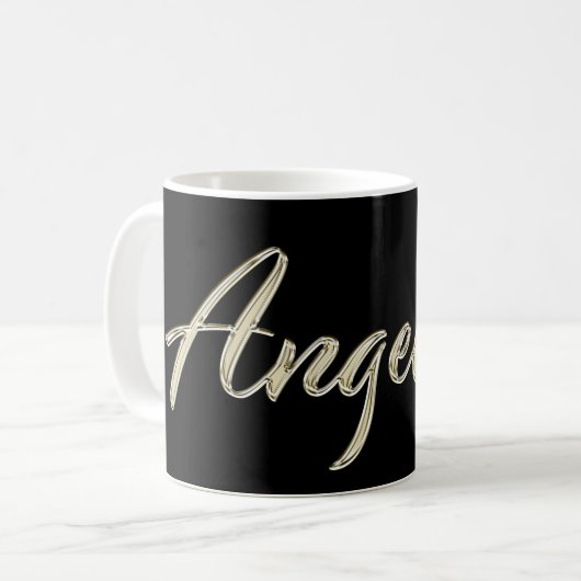 Angelina white gold Handwriting Tasse de café (Devant gauche)