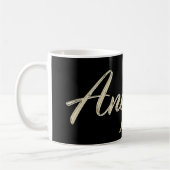 Angelina white gold Handwriting Tasse de café (Gauche)