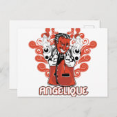 angelique zwart briefkaart (Voorkant / Achterkant)