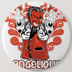 angelique zwart ronde button 6,0 cm