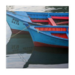 Angelmo-haven, vissersboten. tegeltje