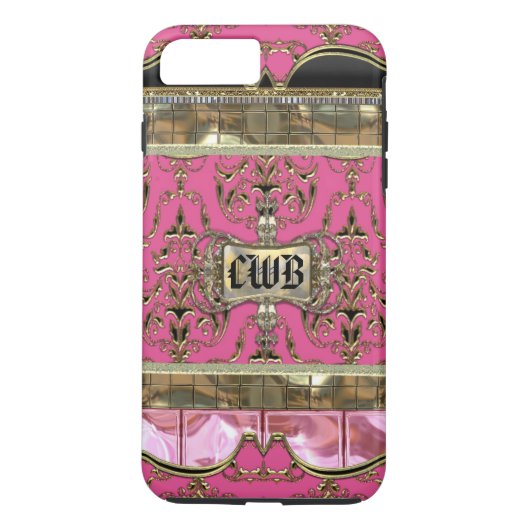 AngelRhyse II Lark Elegant Damask Monogram Case-Mate iPhone Case (Achterkant)