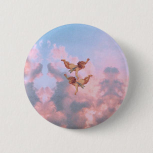 Angels aan de hemel ronde button 5,7 cm