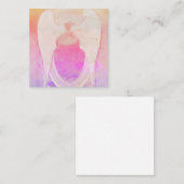 Angels ailes violet Cartes de visite d'aquarelle (Devant / Derrière)