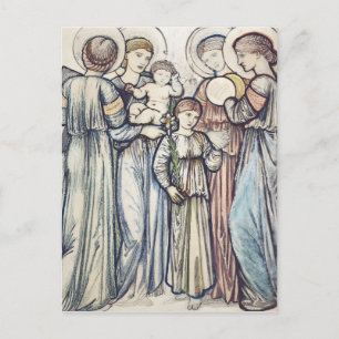 Angels and Children door Sir Edward Burne-Jones Briefkaart