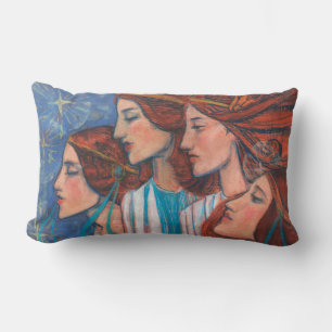 Angels Art Nouveau Ginger Auburn Red Hair Women Kussen
