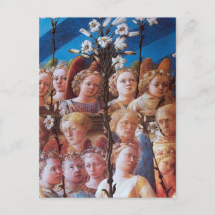 ANGELS AVEC MENSONGES BLANCS CARTE DE VACANCES DE 