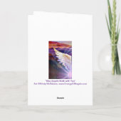 Angels Avec Vous Angel Nom Carte de voeux pliée (Dos)