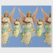 ANGELS BLAUW-pakpapier Cadeaupapier (Vlak)