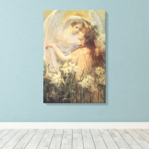 Angel's boodschap van George Swinstead, kunst Canvas Afdruk