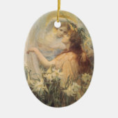 Angel's boodschap van George Swinstead, kunst Keramisch Ornament (Voorkant)