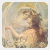 Angel's boodschap van George Swinstead, kunst Vierkante Sticker (Voorkant)