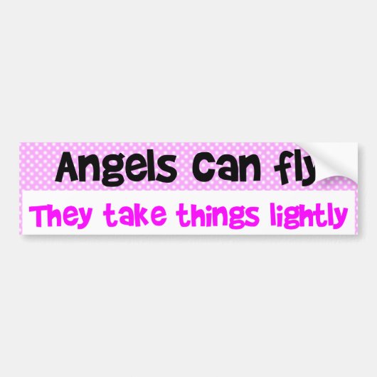 Angels Can Fly Bumpersticker (Voorkant)