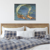 Angels Detail van Adonis Led door Cupids van Alban Canvas Afdruk (Insitu (Slaapkamer))
