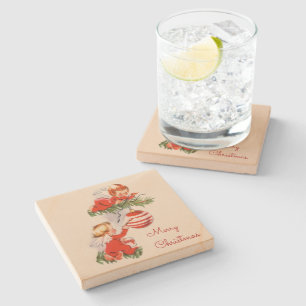 Angels die het Onderzetter van de kerstboom decort