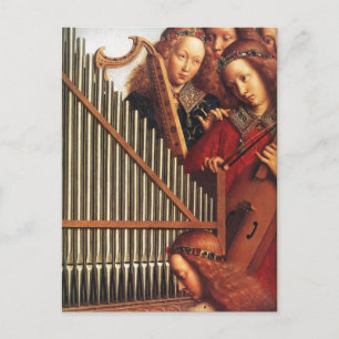 ANGELS DIE MUZIEK SPELEN, detail, Gehechtheid Briefkaart