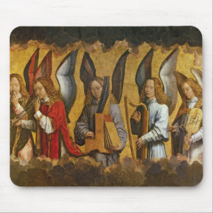 Angels die muziekinstrumenten afspelen muismat
