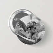 Angels die over mij kijken ronde button 5,7 cm (Voorkant /achterkant)