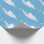 Angels die vliegen met gouden trompetten Christeli Cadeaupapier (Hoek)